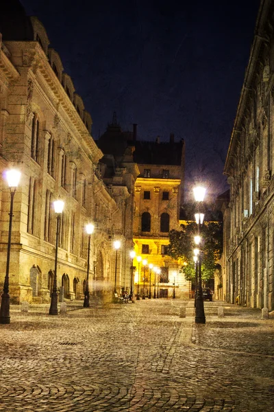 Bucarest centro storico di notte — Foto Stock