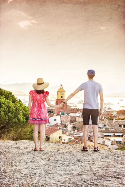 Young couple at Saint Tropez Stock Image