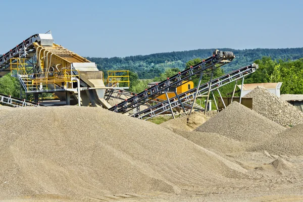Sand and gravel production Stock Photo