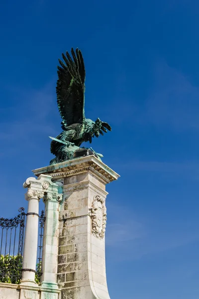 Statue d'aigle au palais Buda à Budapest Hongrie — Photo