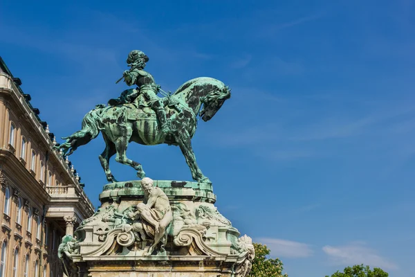 Statue of Prince Eugene of Savoy in Budapest Hungary — Stock Photo, Image