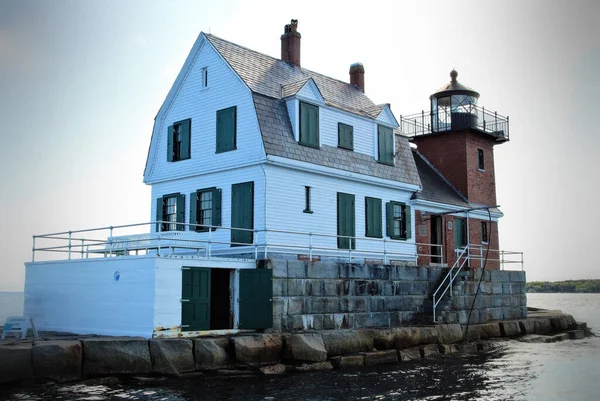 Rockland Breakwater Lighthouse Maine — Stock Photo, Image