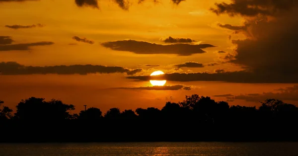 Sonnenuntergang Über Den Lichtungen Süden Floridas — Stockfoto