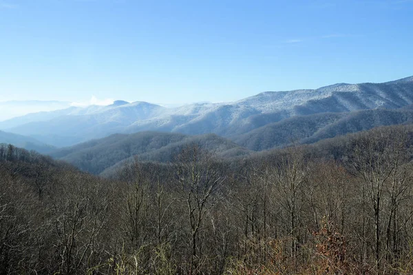 Zima Wielkich Smoky Mountains Północnej Karoliny — Zdjęcie stockowe