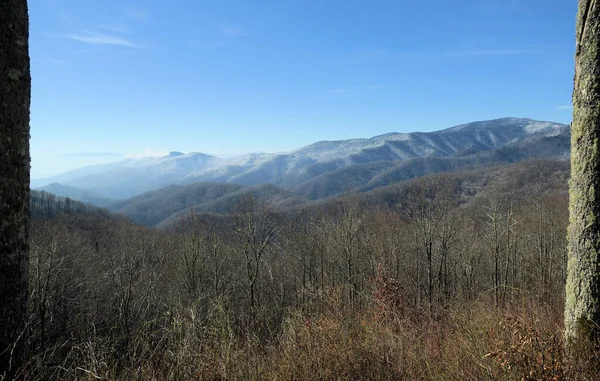 Zima Wielkich Smoky Mountains Północnej Karoliny — Zdjęcie stockowe