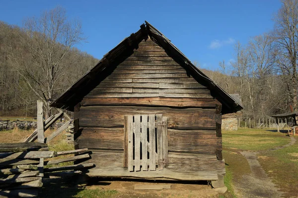 Historique Oconaluftee Mountain Farm Dans Les Smoky Mountains — Photo