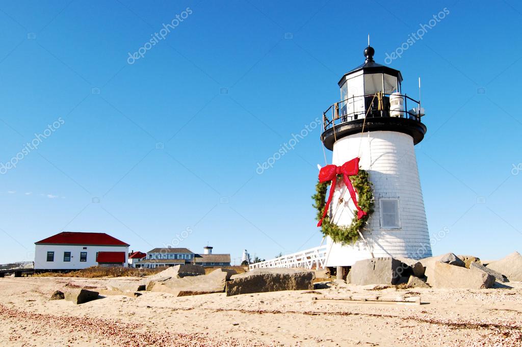 Christmas Lighthouse - Search Best 4K Wallpapers