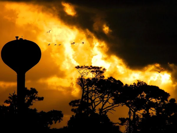 Fogo no céu — Fotografia de Stock