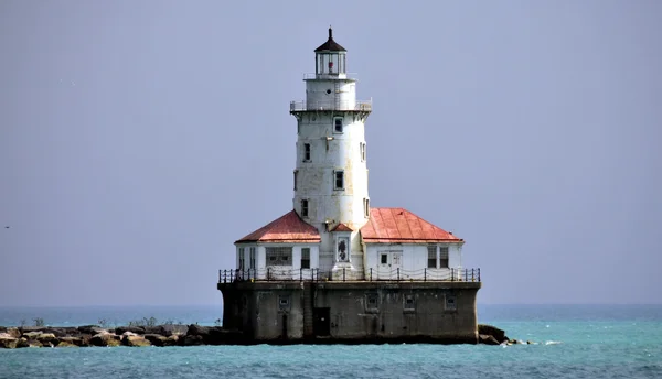 Leuchtturm Marinebrücke — Stockfoto