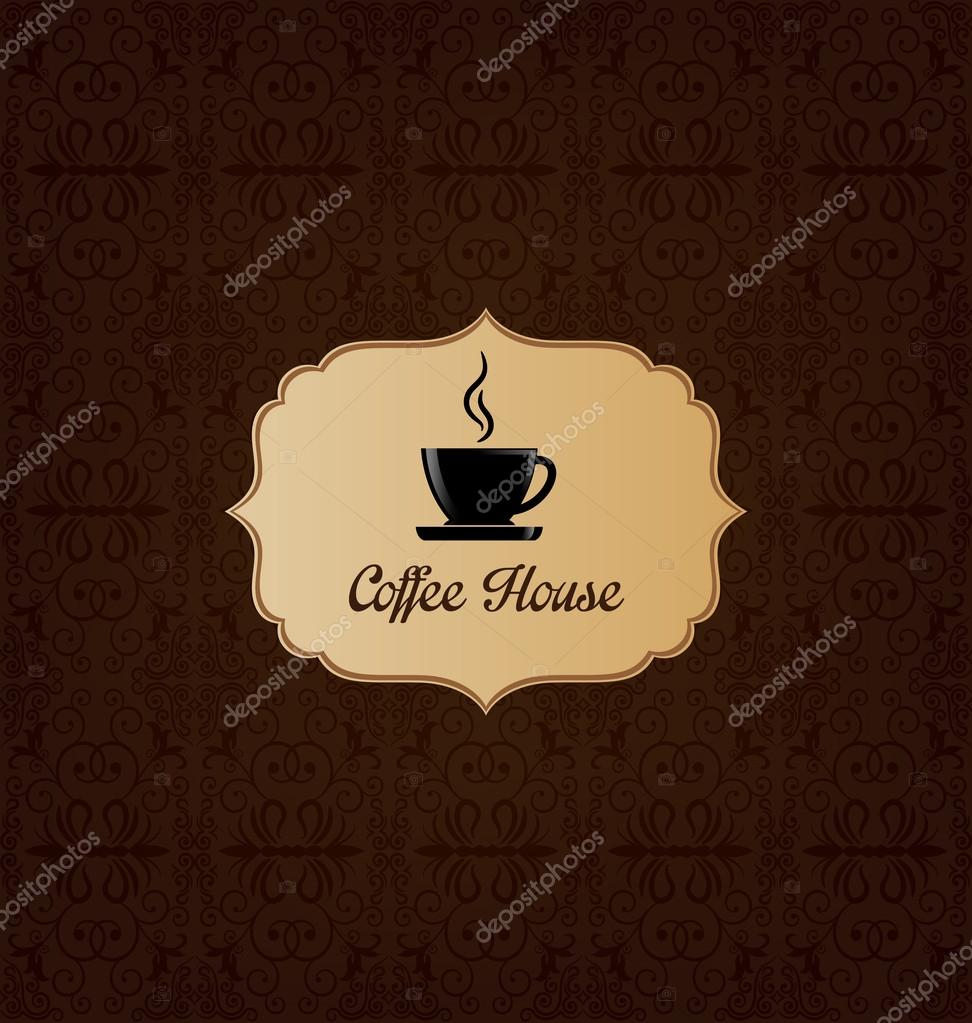 Brown elegant decorative coffee house menu