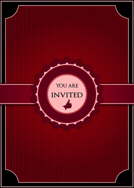 Red  abstract invitation — Stock Vector