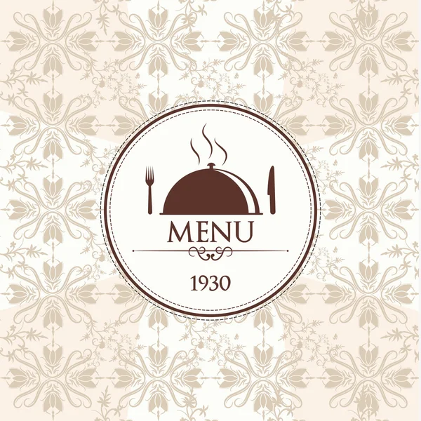 Декоративна обкладинка меню ресторану — стоковий вектор