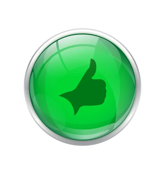 Green right button — Stock Vector