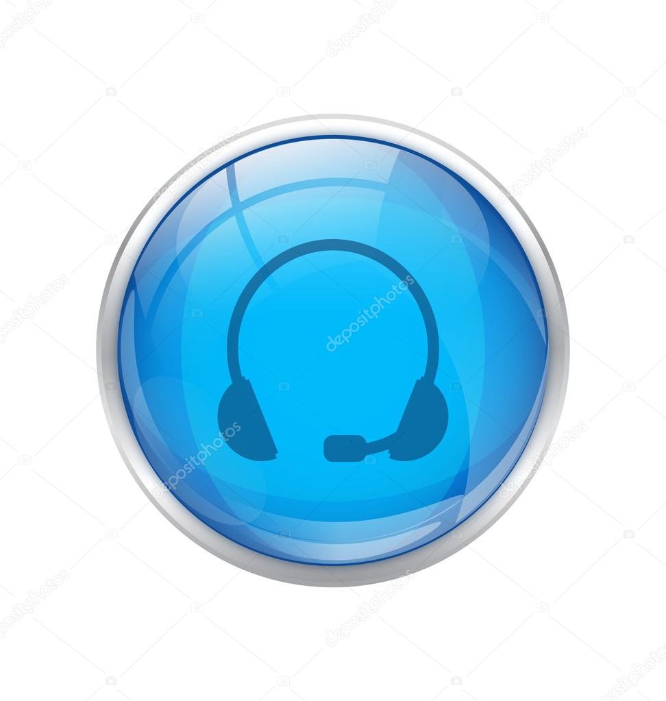 blue headset button