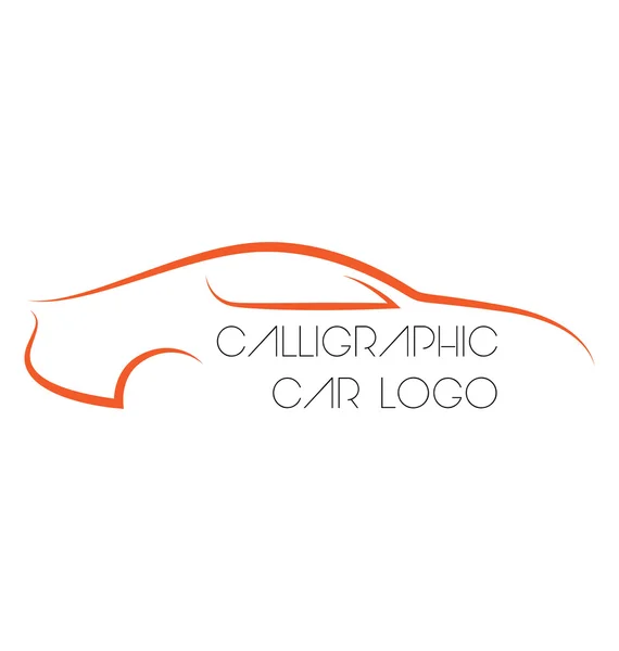 Логотип каллиграфического автомобиля — стоковый вектор