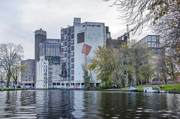 Leiden November 2020 Monumentale Meelfabriek Aan Wallen Van Stad Overgang — Stockfoto