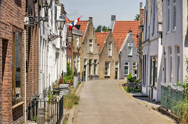 Zwartewaal Netherlands June 2021 Traditional Houses Brick Plaster Facades Village — Stockfoto
