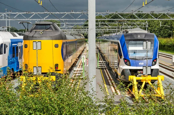 Zwolle Pays Bas Août 2021 Intercity Sprinter Deux Types Trains — Photo