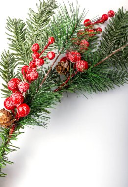 Dekoratif unsurlarla dolu renkli bir Noel geçmişi var. Tebrik kartları için kullanışlı. Metin için yer