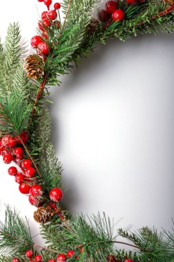 Dekoratif unsurlarla dolu renkli bir Noel geçmişi var. Tebrik kartları için kullanışlı. Metin için yer