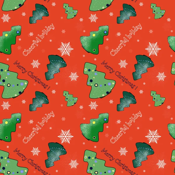 Christmas Trees Red Background — Stock Photo, Image