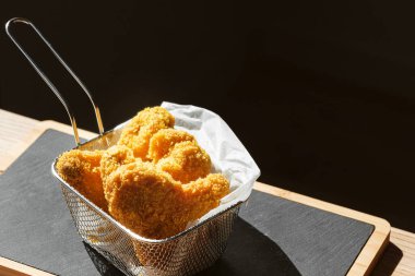 fried wings close up