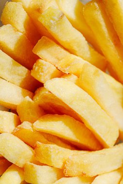 delicious and hot fries with different sauces