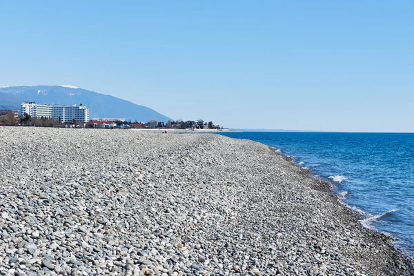 Каменный пляж морского побережья — стоковое фото