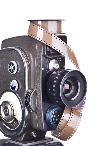 レトロな機械ムービー カメラと分離膜 — ストック写真