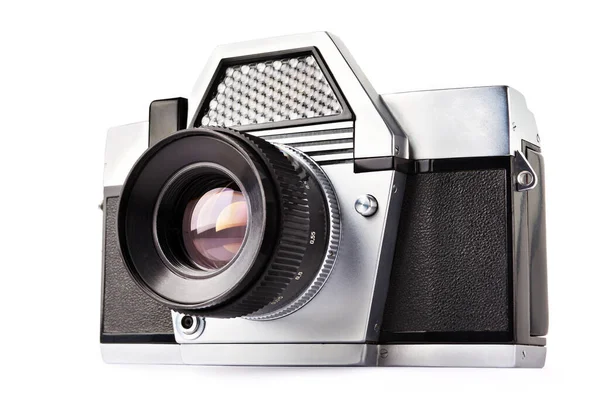 Eski Model Film Fotoğrafı Slr Kamera Izole Edilmiş Beyaz — Stok fotoğraf