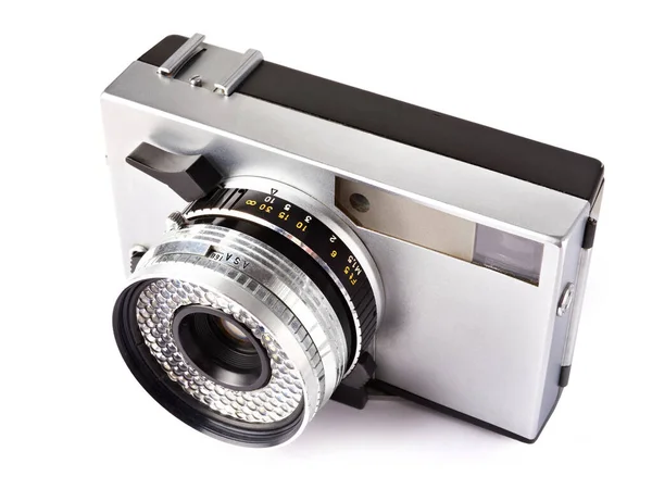 Alte Sowjetische Entfernungsmesser Kamera Isoliert Weiß — Stockfoto