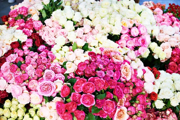 Beautiful Colorful Bouquets Pink White Roses — Stock Photo, Image