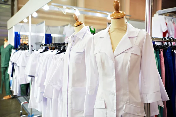 Clothes for dental doctors and medical workers in the store