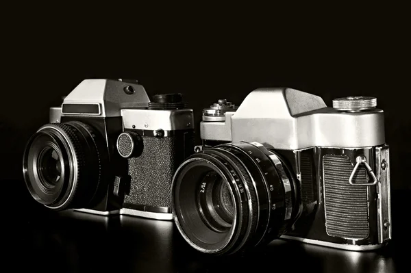 Two old film cameras — Stock Photo, Image