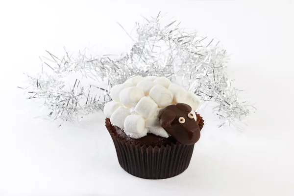 Torta di Natale con marshmallow — Foto Stock