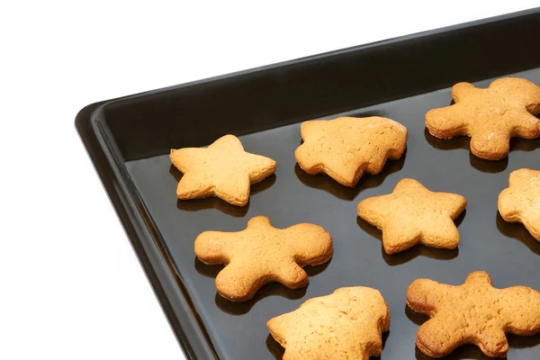 Galletas de Navidad en la sartén — Foto de Stock