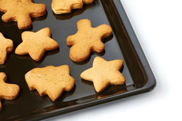 Galletas de Navidad en la sartén — Foto de Stock