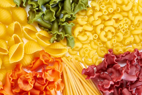 Sfondo di diversi tipi di pasta — Foto Stock