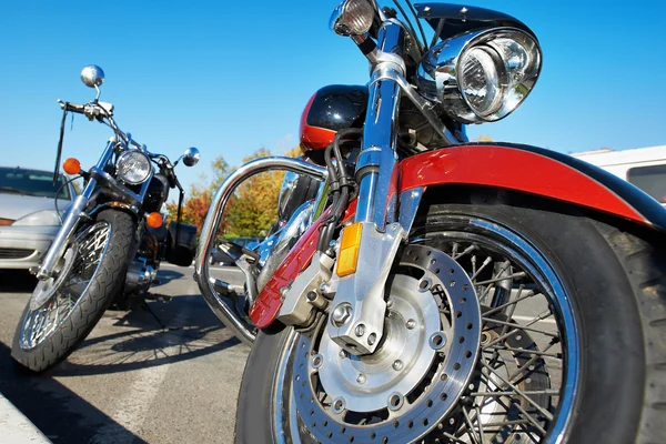 Hermosa motocicleta clásica de cromo — Foto de Stock