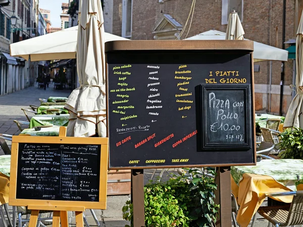 Italian chalkboard menu — Stock Photo, Image