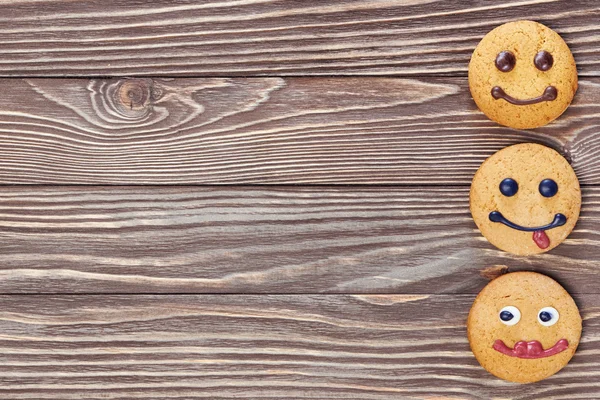 Leende och sorgliga cookies — Stockfoto