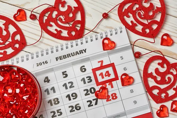 Calendario San Valentino — Foto Stock