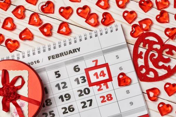 Calendario Día de San Valentín — Foto de Stock