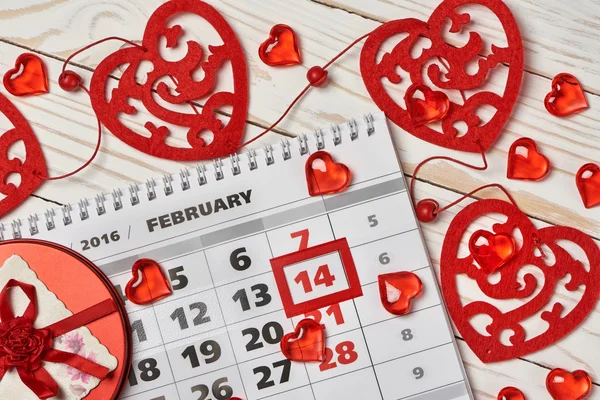 Calendario Día de San Valentín — Foto de Stock