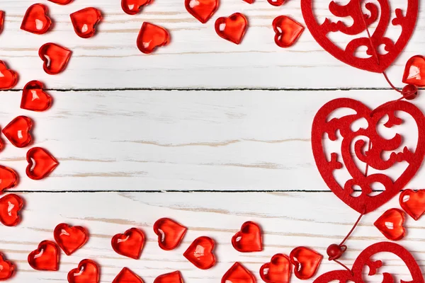 Aftelkalender voor Valentijnsdag achtergrond. Vrije ruimte voor tekst. — Stockfoto