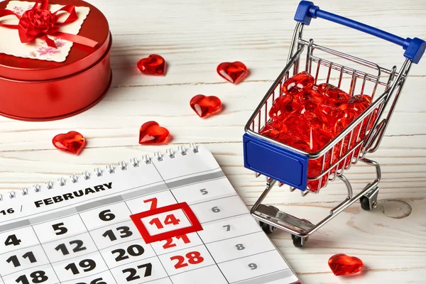 Calendar Valentines day — Stock Photo, Image