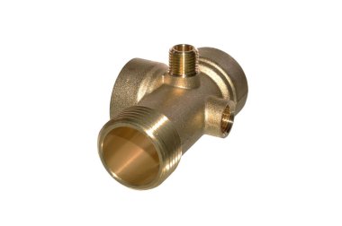 Tesisat adaptörü beyaz arkaplanda izole edildi