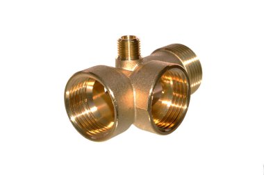 Tesisat adaptörü beyaz arkaplanda izole edildi