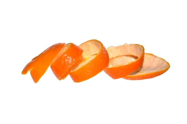 Ripe Tangerine Isolated White Background — Stock Photo, Image