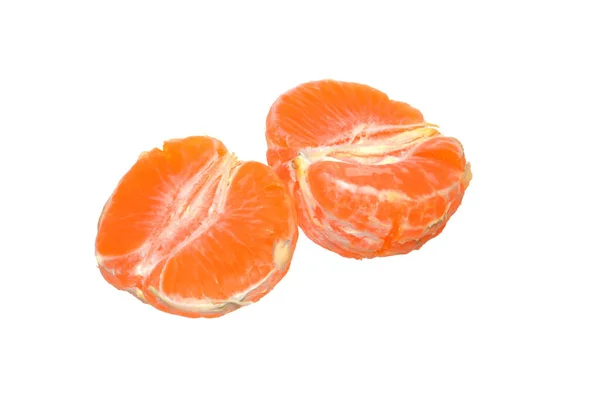 Mandarina Madura Aislada Sobre Fondo Blanco — Foto de Stock